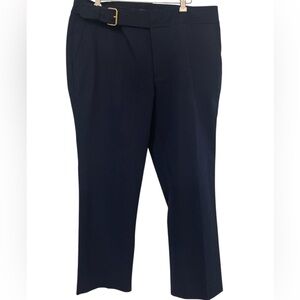 Ralph Lauren Navy Blue Buckle Trousers in size 14